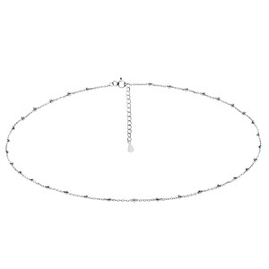 Lantisor argint rodiat cu bilute 38-41 cm DiAmanti 30RD4N2R-38-41cm-DIA (Argint 925‰ 1,8 g.)